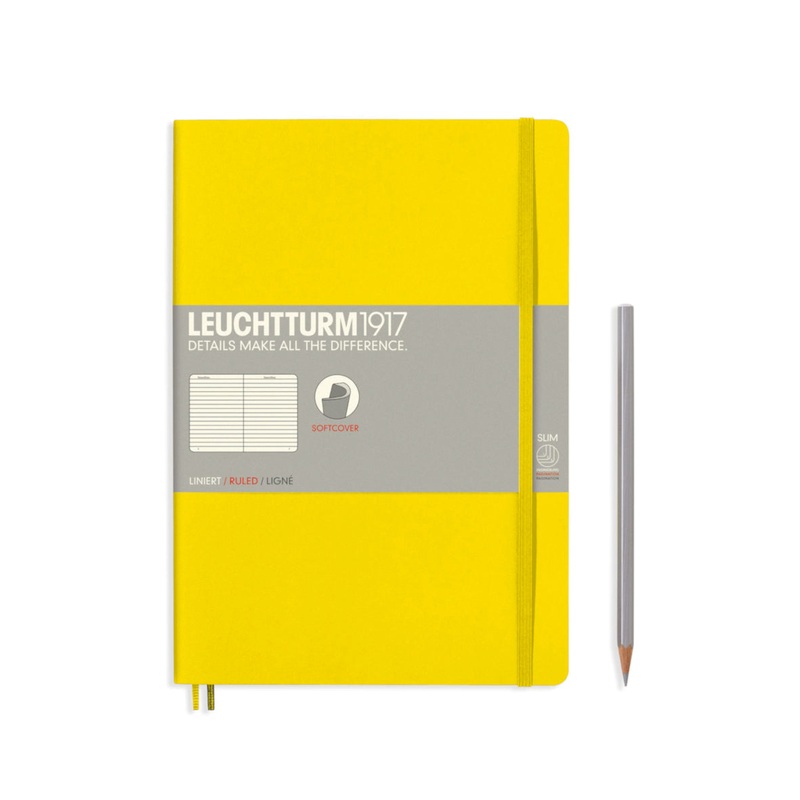 Leuchtturm1917 Notebook Composition Softcover (B5), Ruled – Lemon