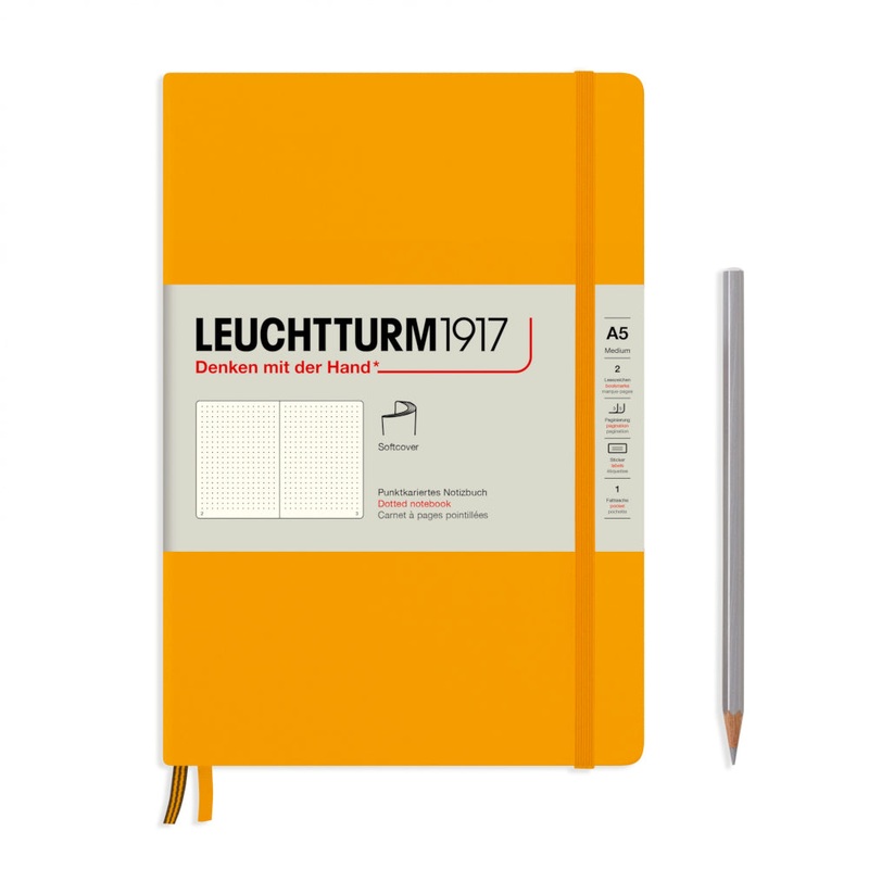 Leuchtturm1917 Notebook Softcover (A5), Dotted – Rising Sun