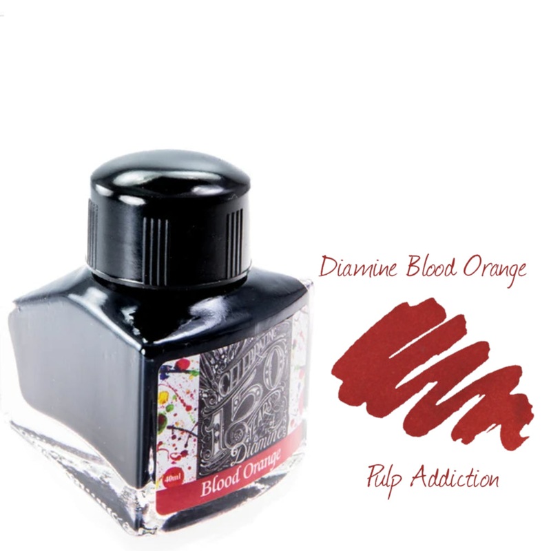 Diamine 150th Anniversary Fountain Pen Ink – Blood Orange 40ml Bottle