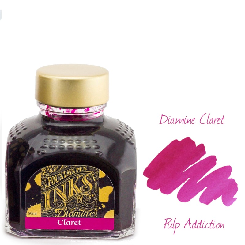 Diamine Fountain Pen Ink – Claret 80ml Bottle