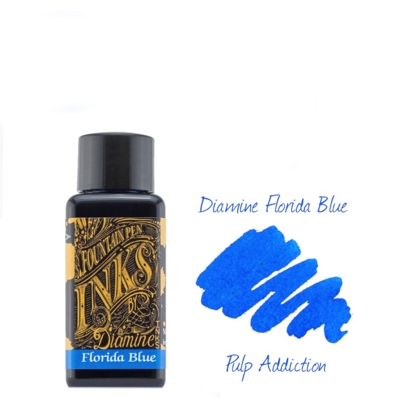 Diamine Fountain Pen Ink – Florida Blue 30ml Bottle