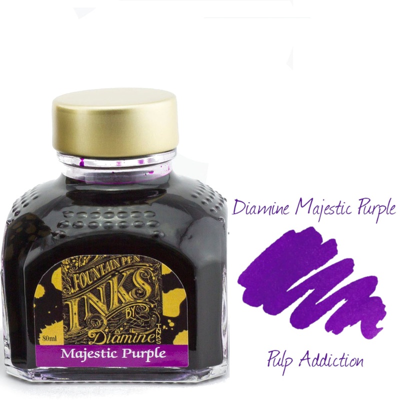 Diamine Fountain Pen Ink – Majestic Purple 80ml Bottle