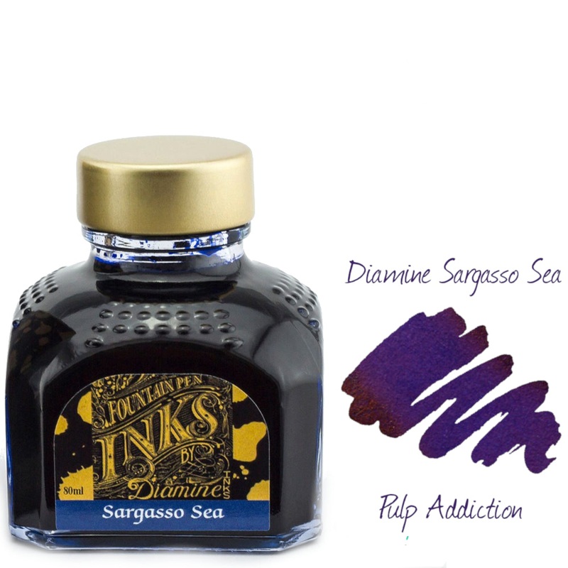 Diamine Fountain Pen Ink – Sargasso Sea 80ml Bottle