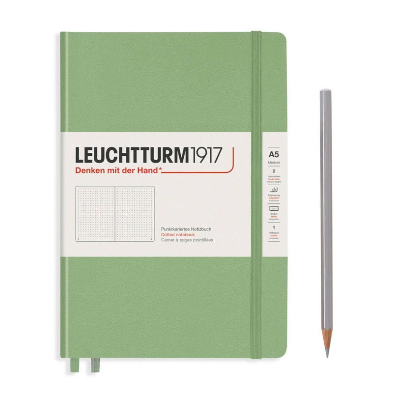 Leuchtturm1917 Notebook Medium (A5), Dotted – Sage