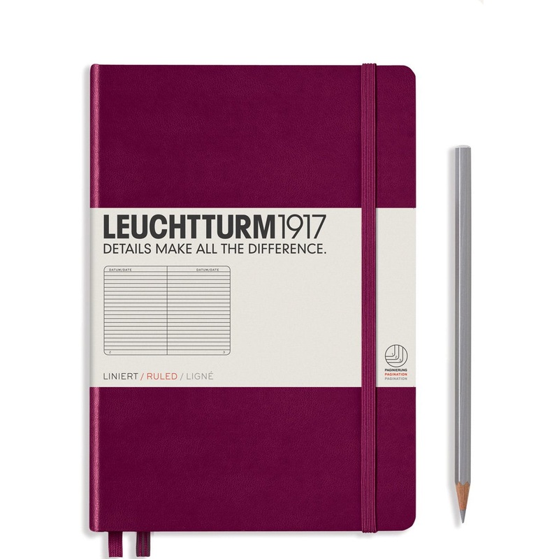 Leuchtturm1917 Notebook Medium (A5), Lined – Port Red