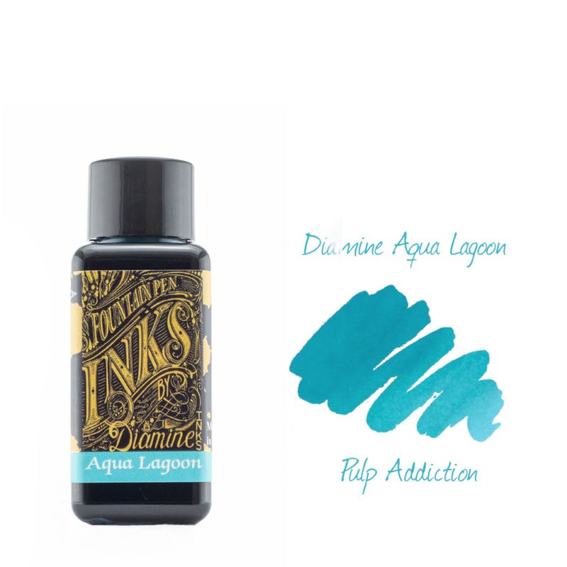 Diamine Fountain Pen Ink – Aqua Lagoon 30ml Bottle