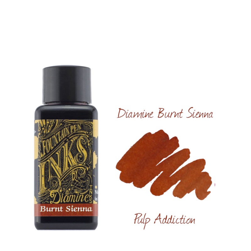 Diamine Fountain Pen Ink – Burnt Sienna 30ml Bottle