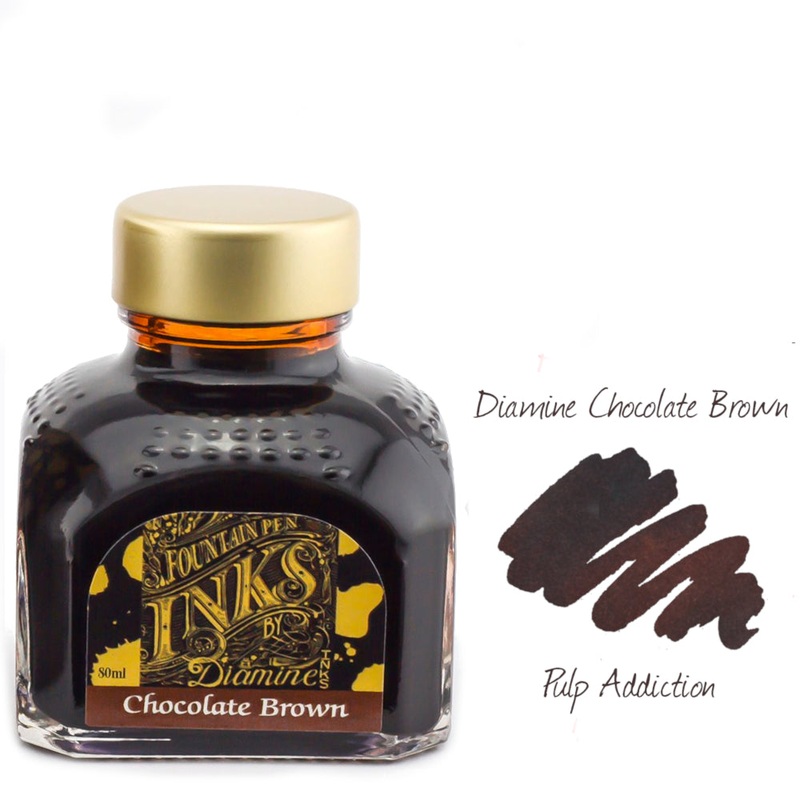 Diamine Fountain Pen Ink – Chocolate Brown 80ml Bottle