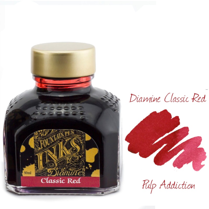 Diamine Fountain Pen Ink – Classic Red 80ml Bottle