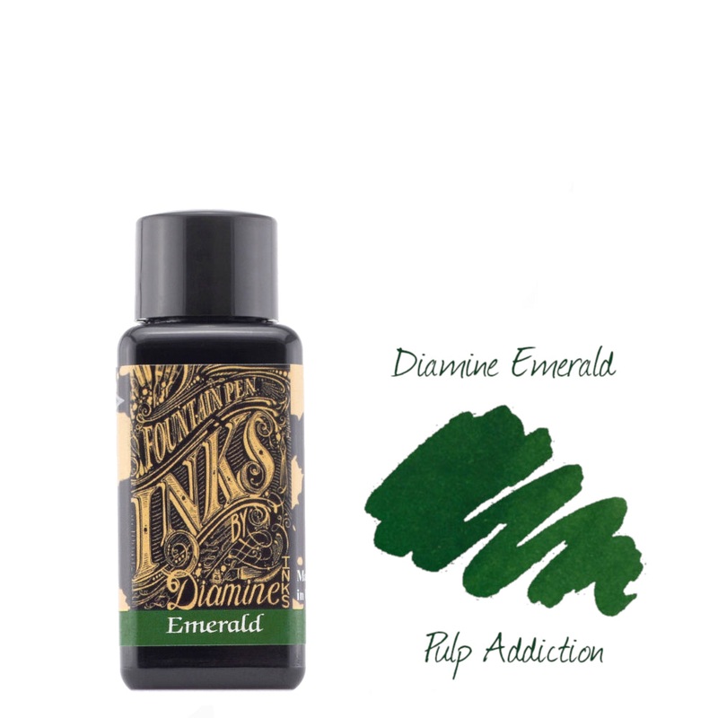 Diamine Fountain Pen Ink – Emerald 30ml Bottle