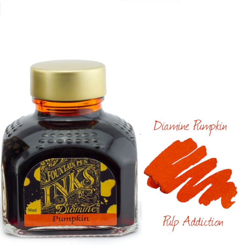 Diamine Fountain Pen Ink – Pumpkin 80ml Bottle