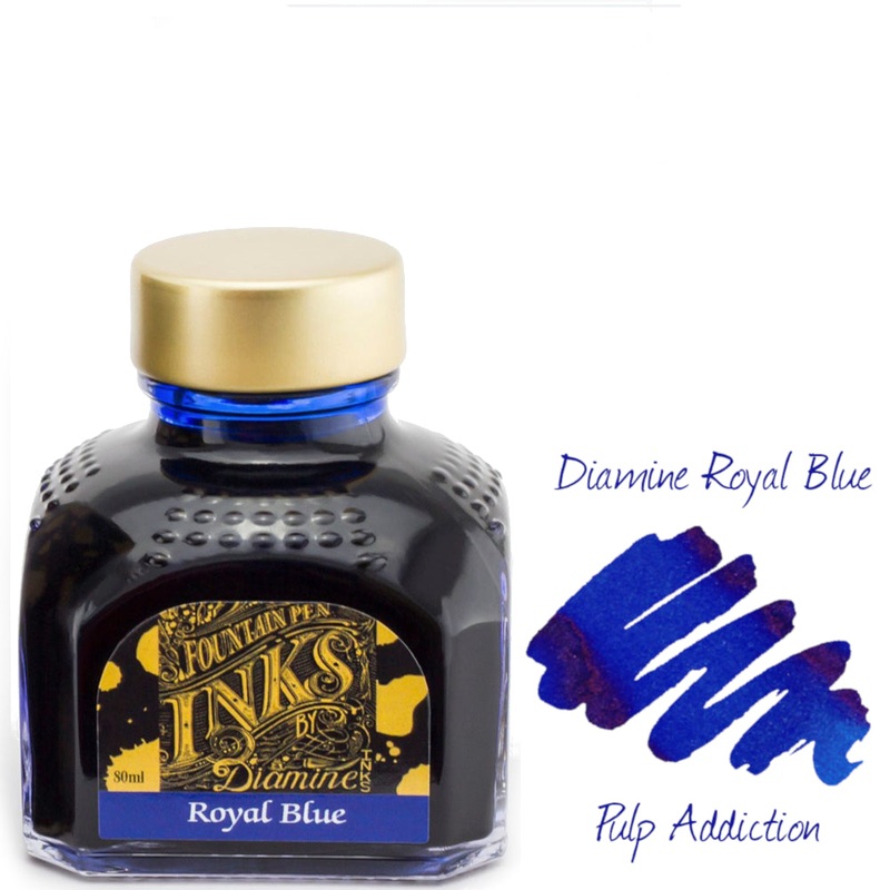 Diamine Fountain Pen Ink – Royal Blue 80ml Bottle