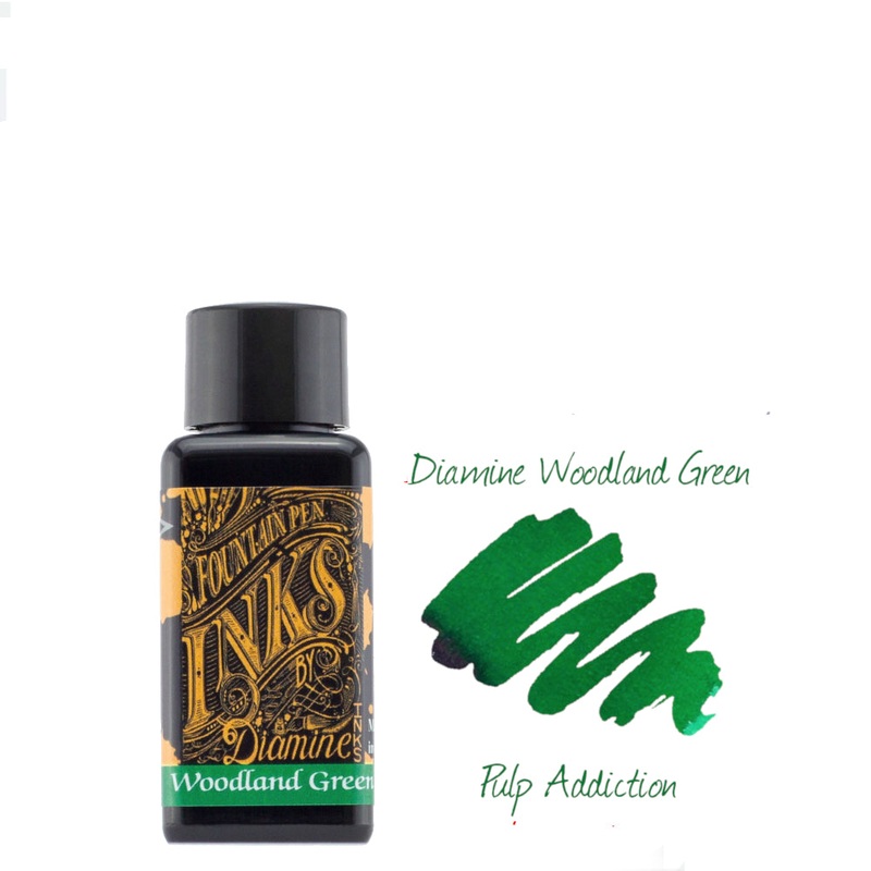 Diamine Fountain Pen Ink – Woodland Green 30ml Bottle