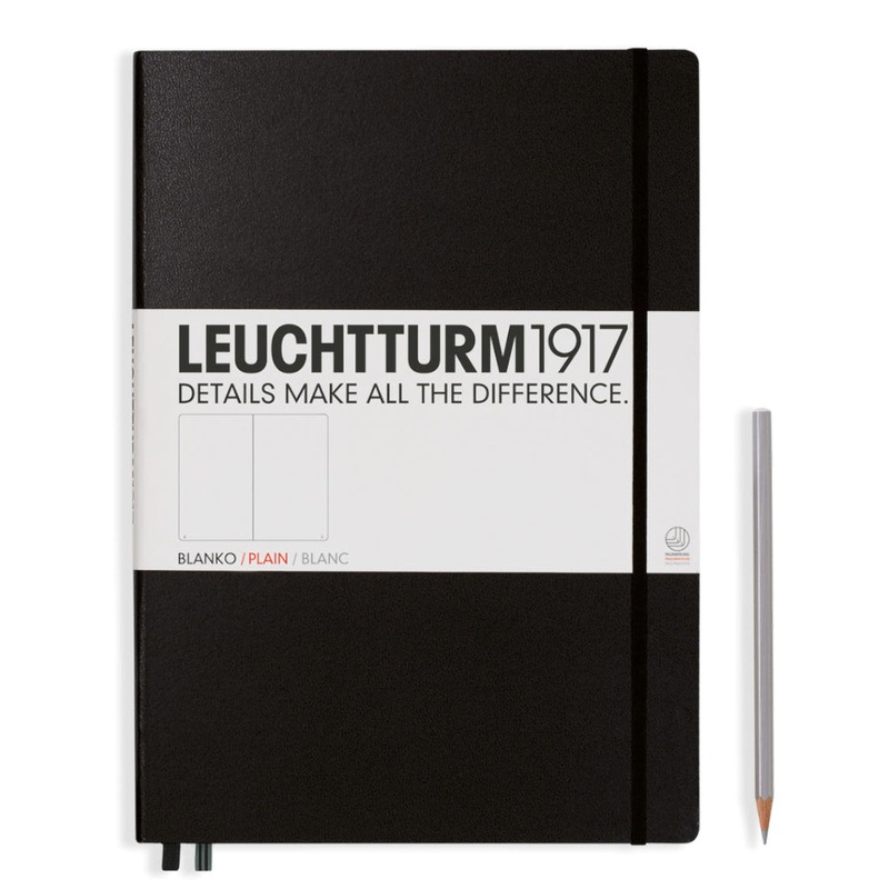 Leuchtturm1917 Notebook Master (A4+), Plain – Black