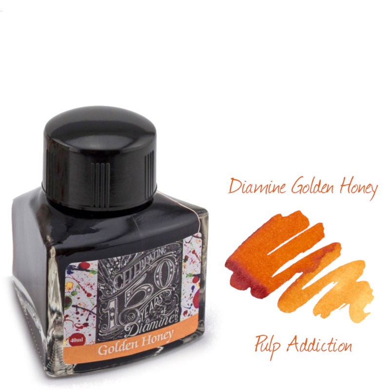 Diamine 150th Anniversary Fountain Pen Ink – Golden Honey 40ml Bottle