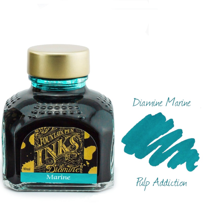 Diamine Fountain Pen Ink – Marine 80ml Bottle