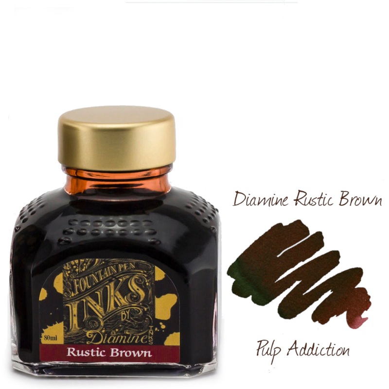 Diamine Fountain Pen Ink – Rustic Brown 80ml Bottle