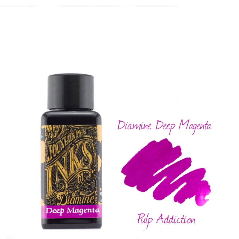 Diamine Fountain Pen Ink – Deep Magenta 30ml Bottle