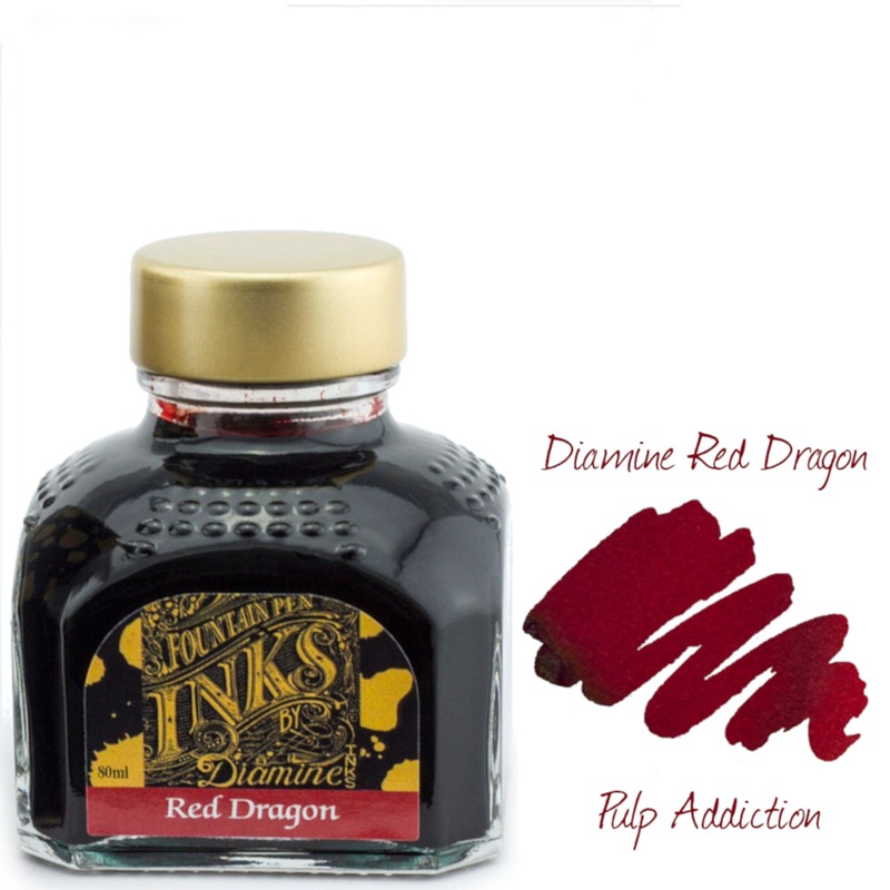 Diamine Fountain Pen Ink – Red Dragon 80ml Bottle