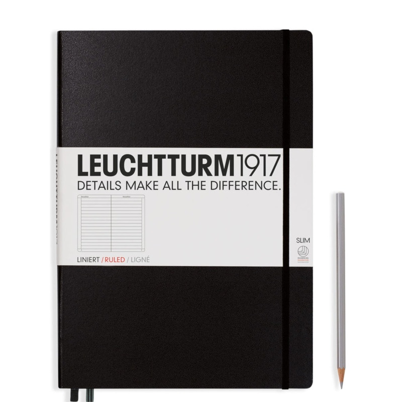 Leuchtturm1917 Notebook Slim Master (A4+), Ruled – Black