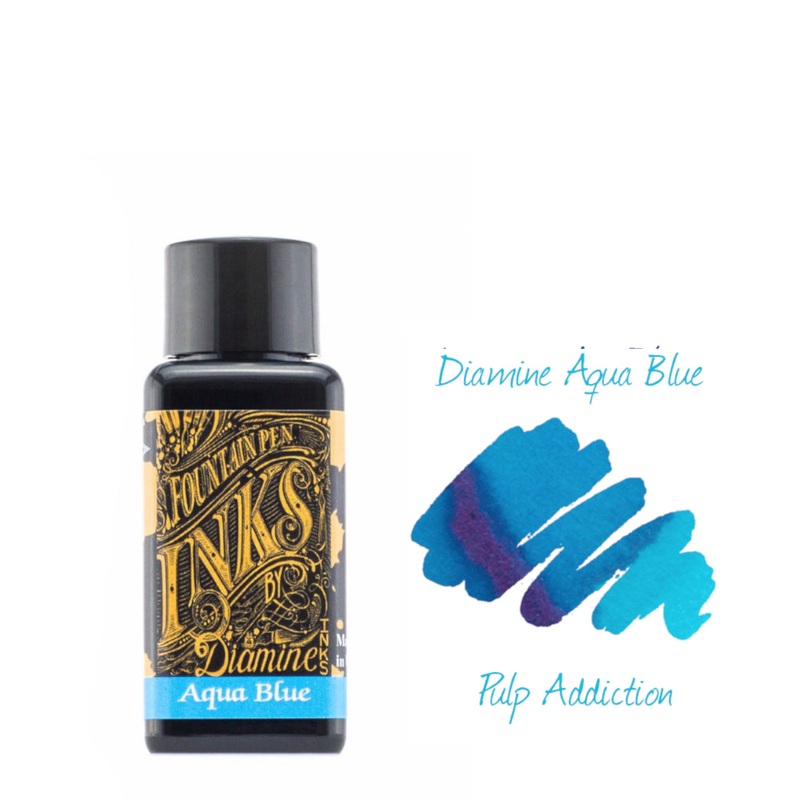 Diamine Fountain Pen Ink – Aqua Blue 30ml Bottle