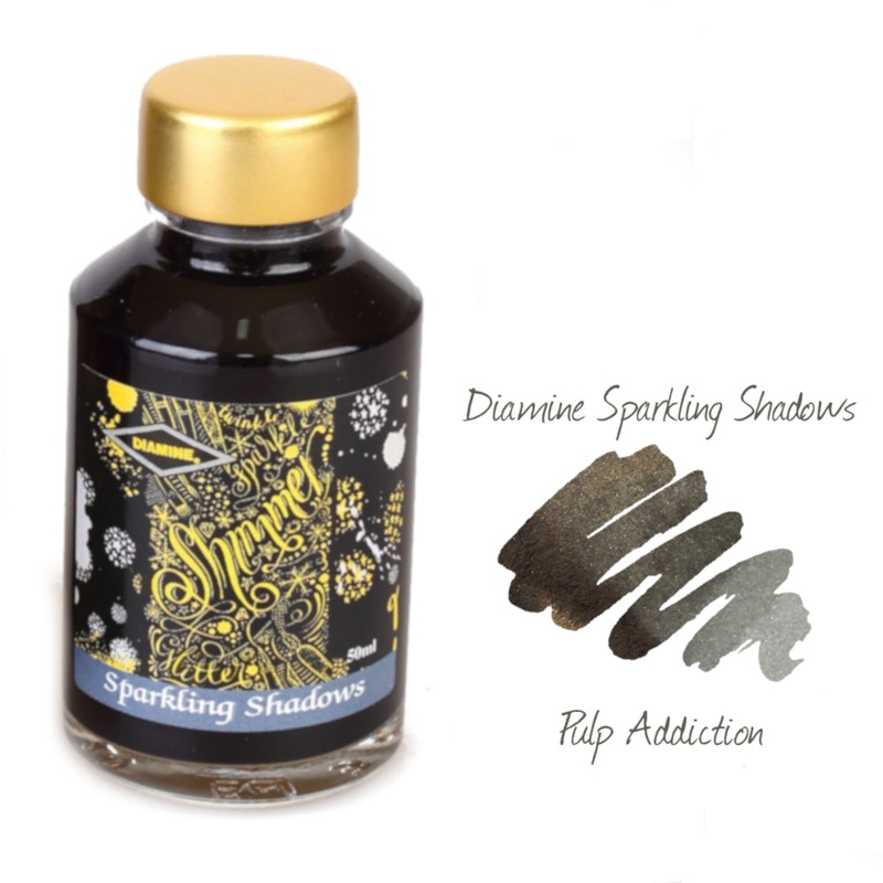 Diamine Shimmer Fountain Pen Ink – Sparkling Shadows 50ml Bottle