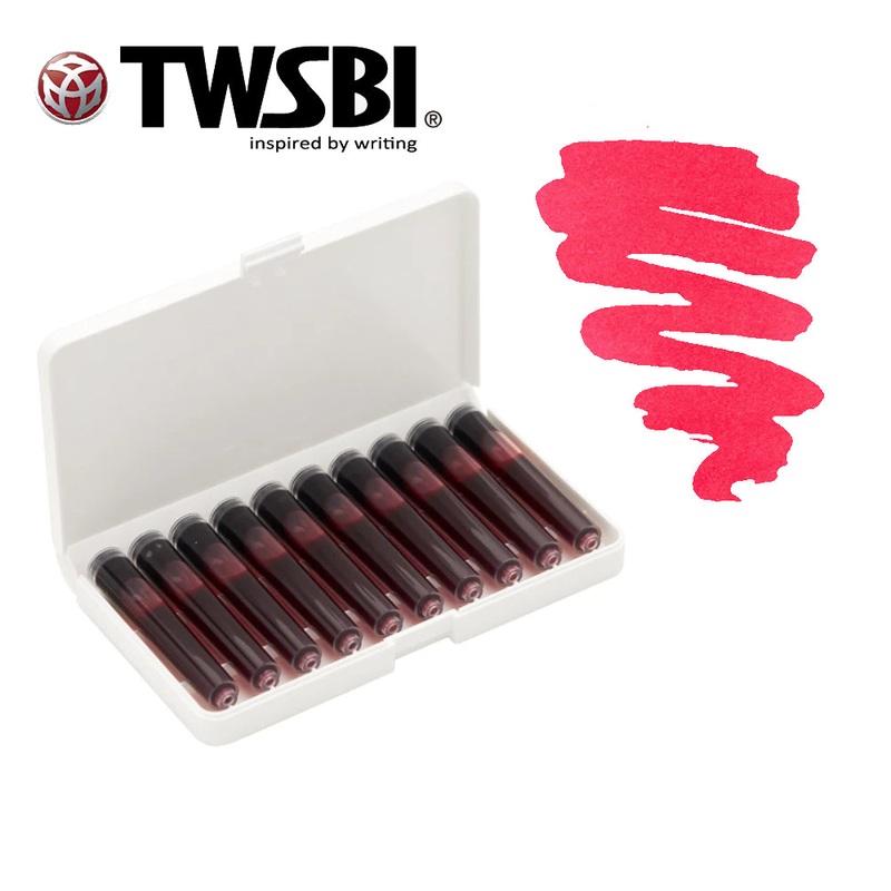 TWSBI Fountain Pen Ink Cartridges – Red 10pc
