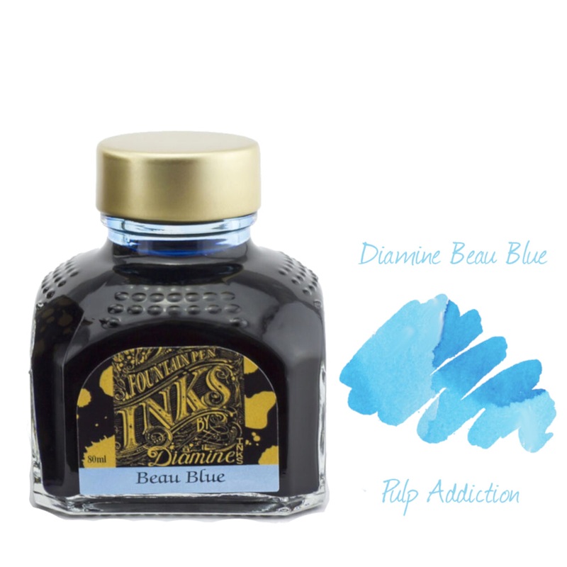 Diamine Fountain Pen Ink – Beau Blue 80ml Bottle