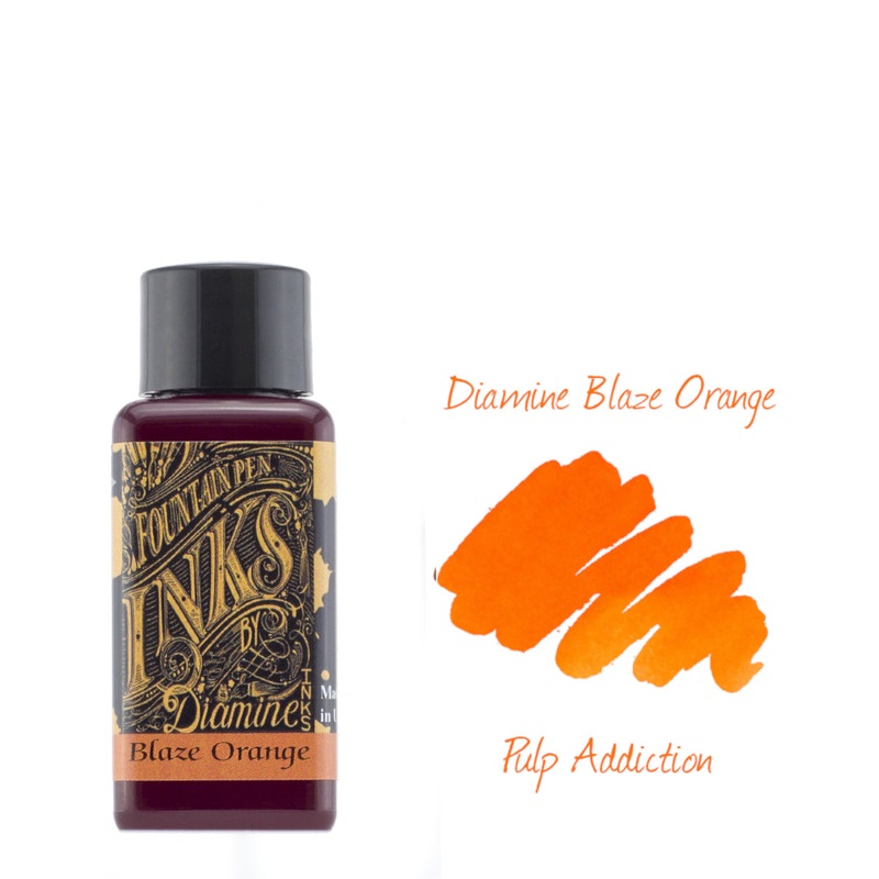 Diamine Fountain Pen Ink – Blaze Orange 30ml Bottle