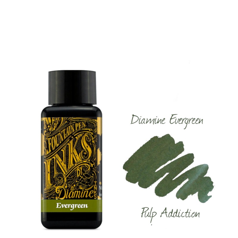 Diamine Fountain Pen Ink – Evergreen 30ml Bottle