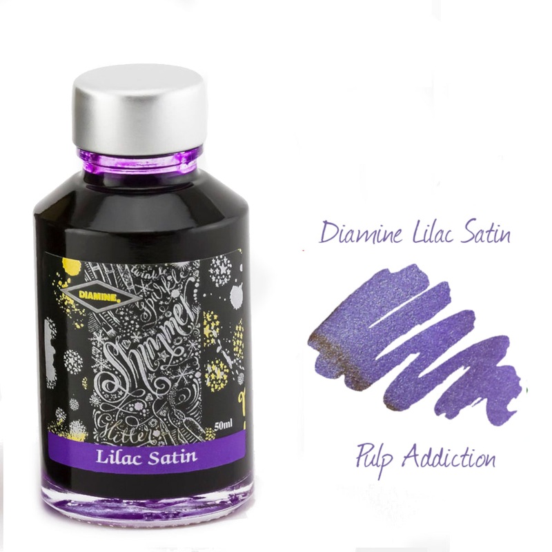 Diamine Shimmer Fountain Pen Ink – Lilac Satin 50ml Bottle