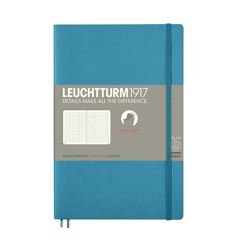 Leuchtturm1917 Notebook Paperback Softcover (B6+), Dotted – Nordic Blue