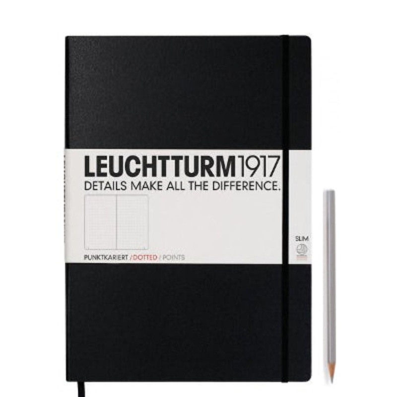 Leuchtturm1917 Notebook Slim Master (A4+), Dotted – Black