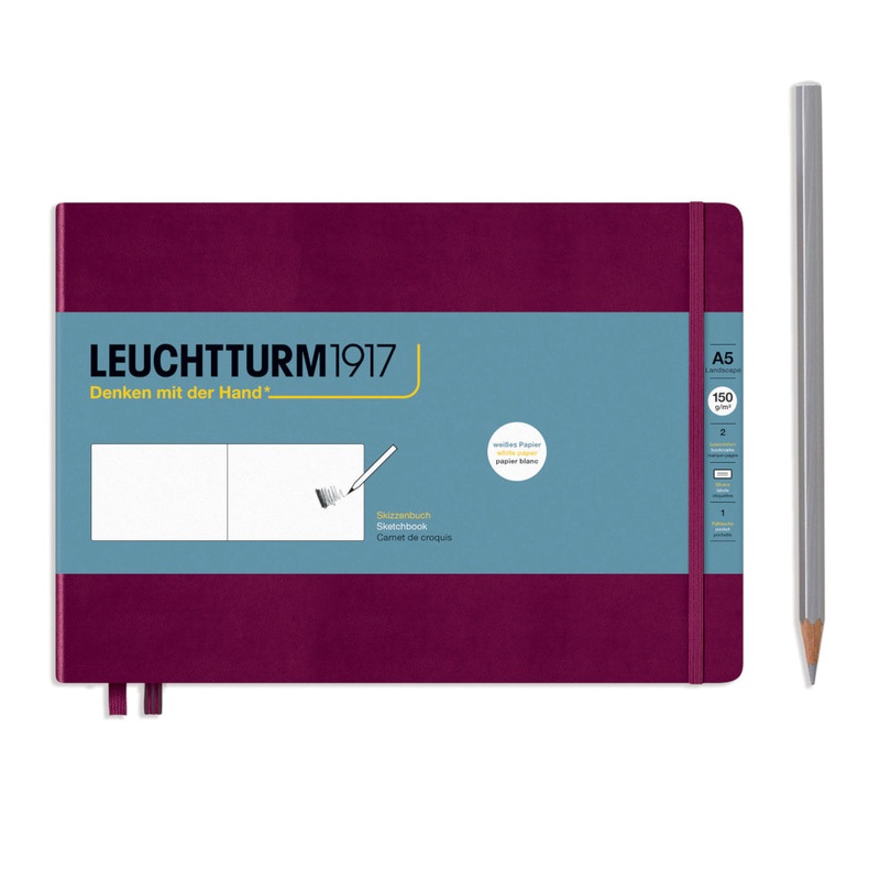 Leuchtturm1917 Sketchbook Medium (A5), Landscape – Port Red
