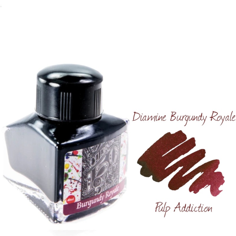 Diamine 150th Anniversary Fountain Pen Ink – Burgundy Royale 40ml Bottle