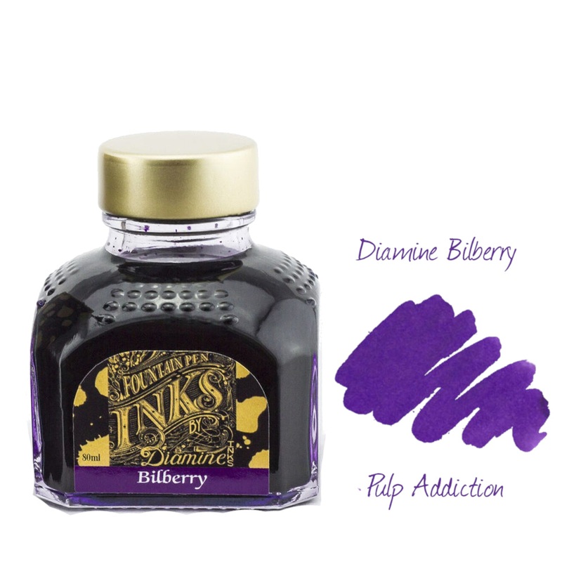 Diamine Fountain Pen Ink – Bilberry 80ml Bottle