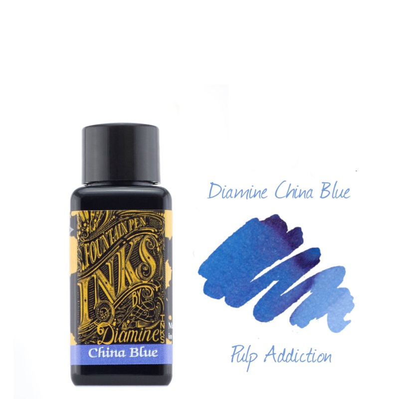 Diamine Fountain Pen Ink – China Blue 30ml Bottle