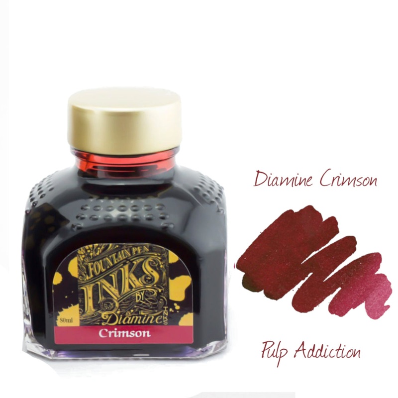 Diamine Fountain Pen Ink – Crimson 80ml Bottle