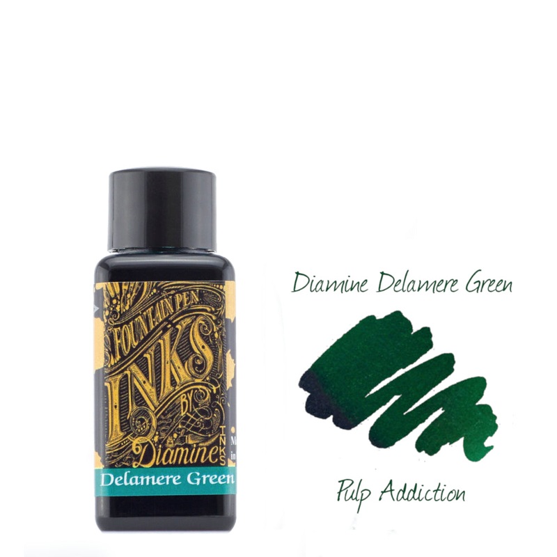 Diamine Fountain Pen Ink – Delamere Green 30ml Bottle