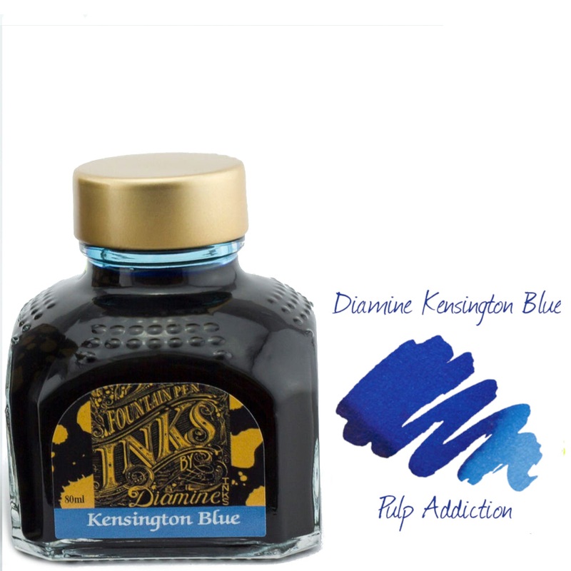 Diamine Fountain Pen Ink – Kensington Blue 80ml Bottle