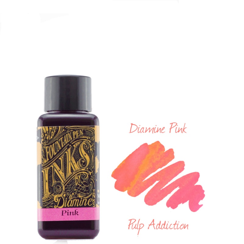 Diamine Fountain Pen Ink – Pink 30ml Bottle