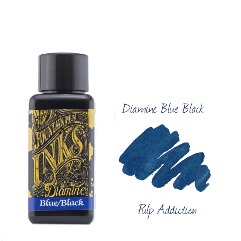 Diamine Fountain Pen Ink – Blue Black 30ml Bottle