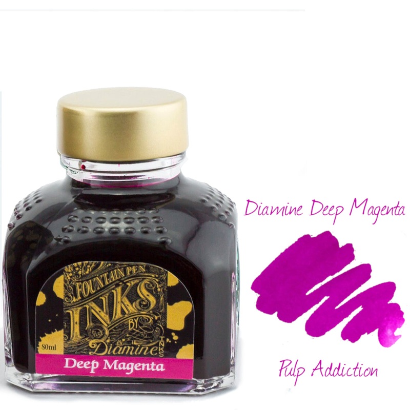 Diamine Fountain Pen Ink – Deep Magenta 80ml Bottle