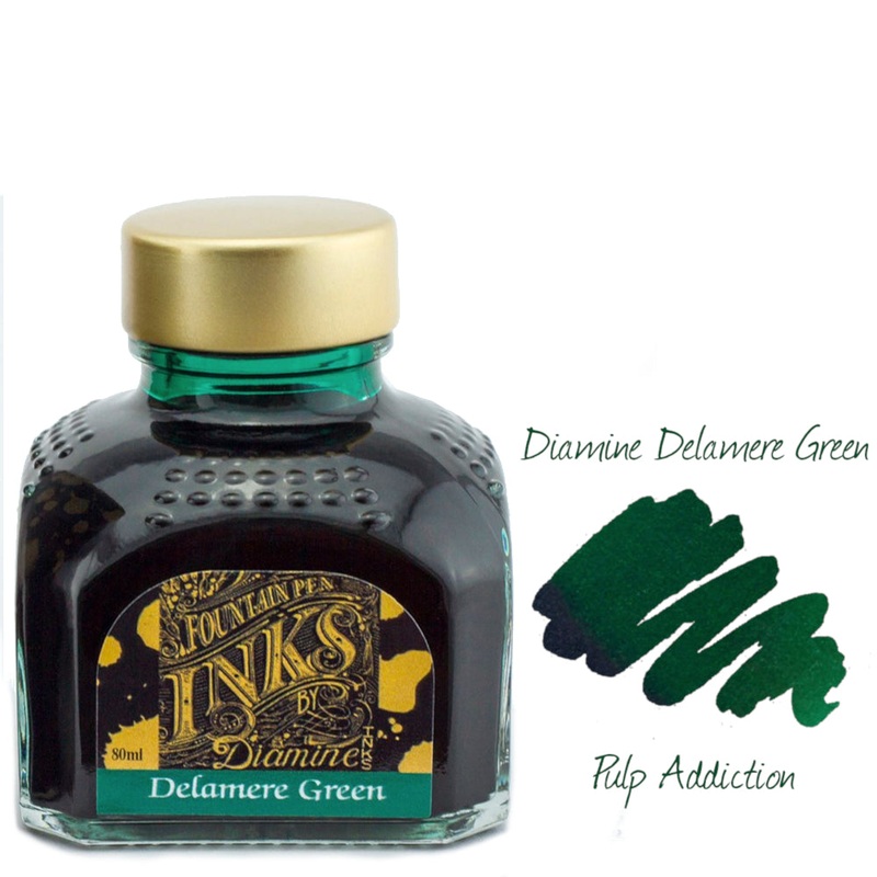 Diamine Fountain Pen Ink – Delamere Green 80ml Bottle