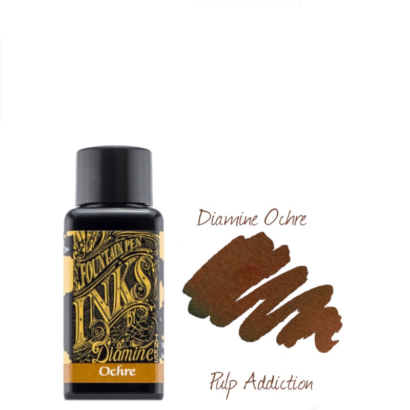 Diamine Fountain Pen Ink – Ochre 30ml Bottle