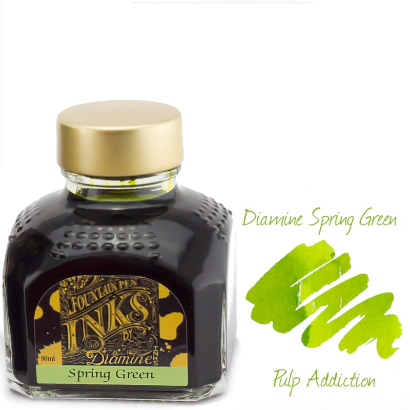 Diamine Fountain Pen Ink – Spring Green 80ml Bottle