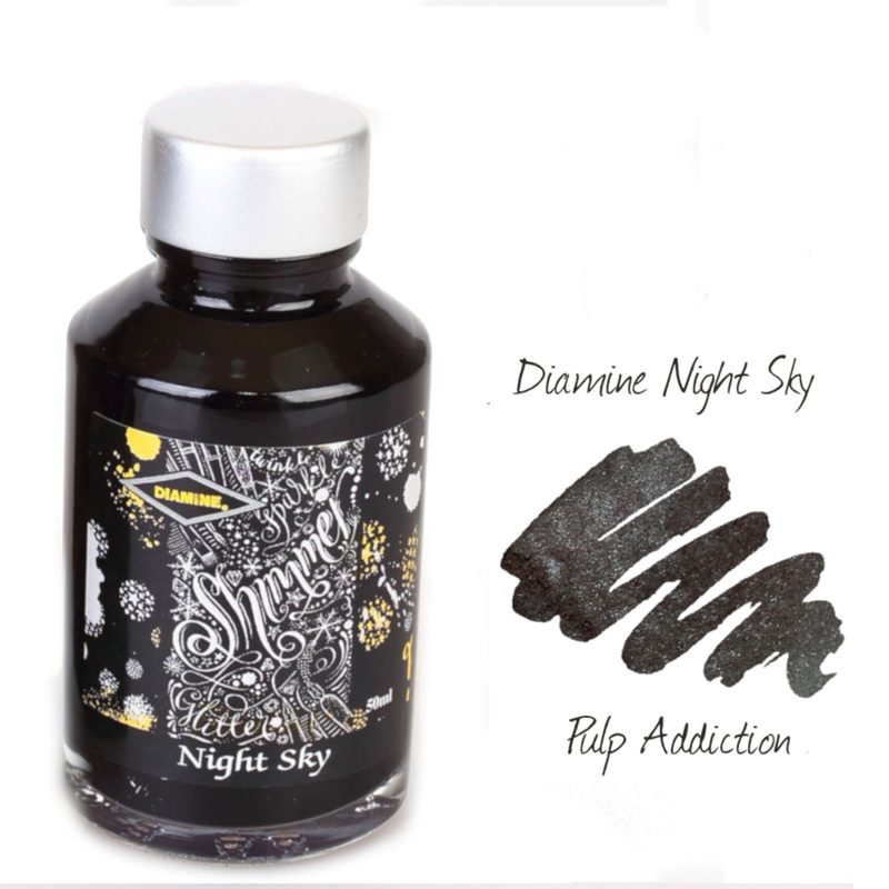 Diamine Shimmer Fountain Pen Ink – Night Sky 50ml Bottle