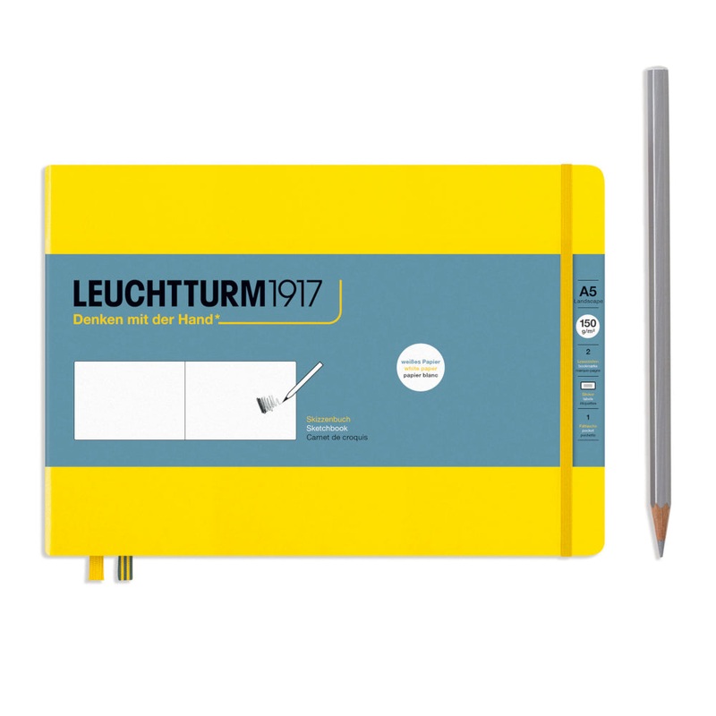 Leuchtturm1917 Sketchbook Medium (A5), Landscape – Lemon
