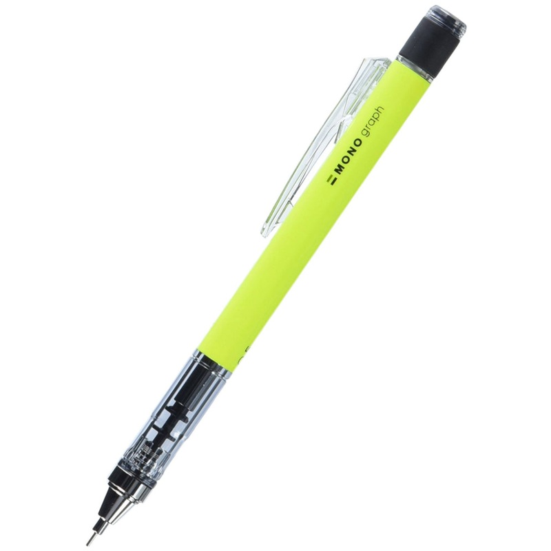 Tombow Mono Graph Shaker Mechanical Pencil – Neon Yellow 0.5mm