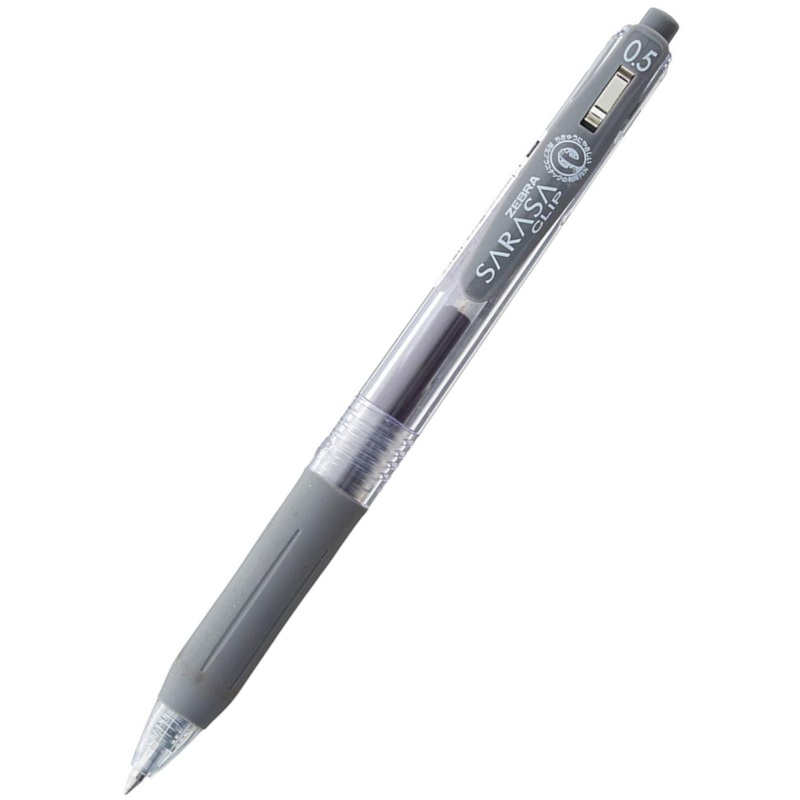 Zebra Sarasa Clip Gel 0.5mm Grey Rollerball Pen